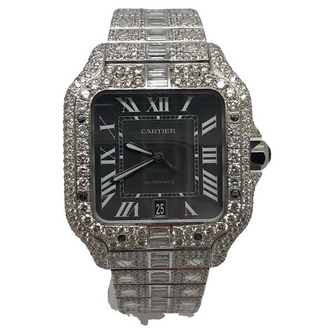 cartier diamond watch for sale|cartier watch with diamond bezel.